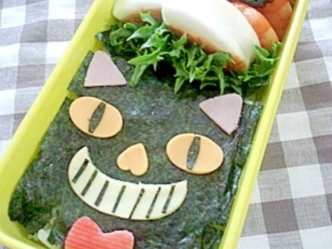 簡単キャラ弁☆ハロウィン　くろねこのお弁当♪